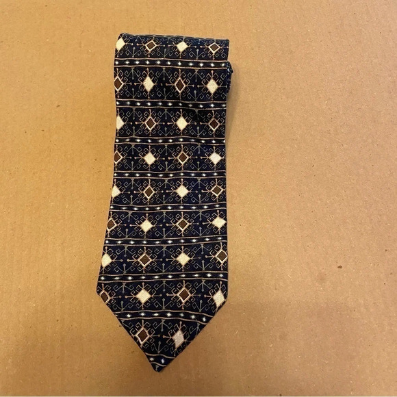 Vito Rufolo 57" Necktie Mens 100% Silk   Jacquard Foulard Pattern - Picture 1 of 5